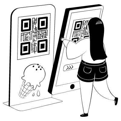 QR code purchase illustration