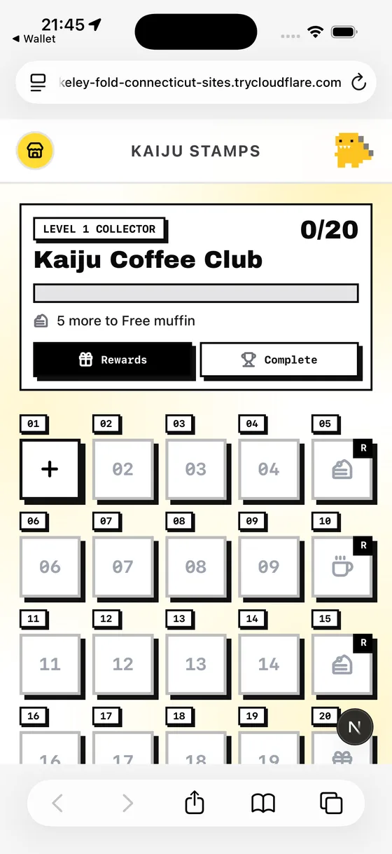 Card My Page opened from Apple Wallet